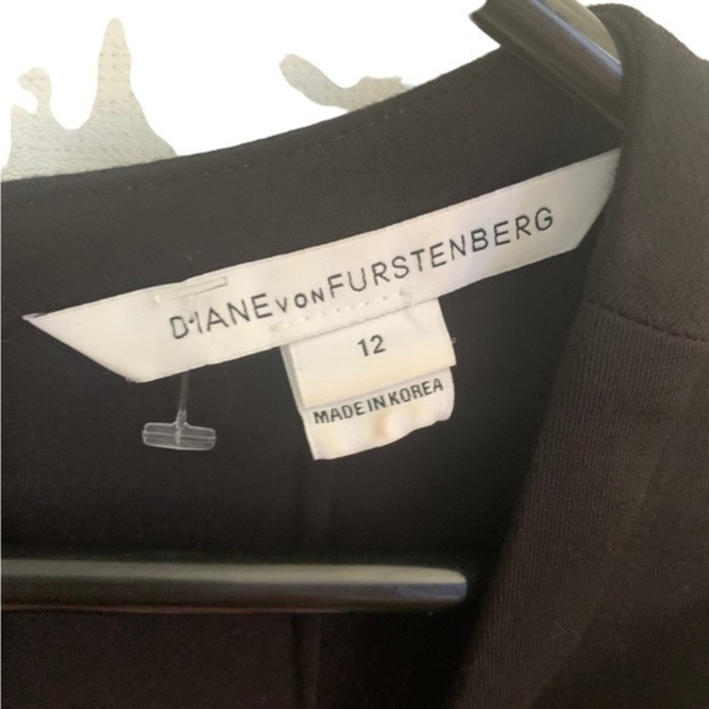 Diane Von Furstenberg Sleeveless Black Sheath Dress Size 12 - Picture 3 of 7